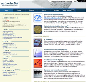 Authorize.net home page