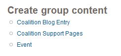 Create group content